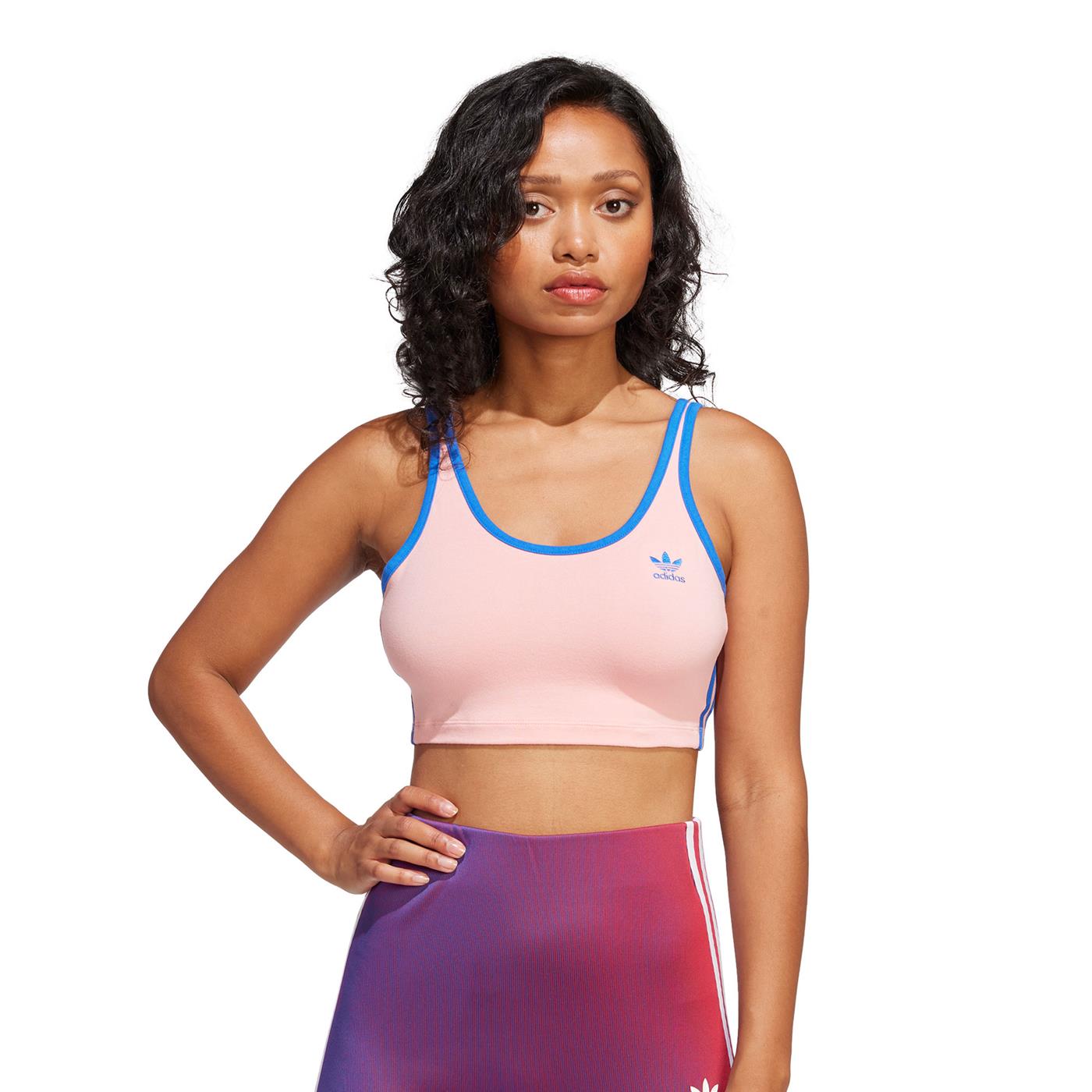 Adidas Originals 3S Bra Top Semi Pink Spark/Blue  - JP2293