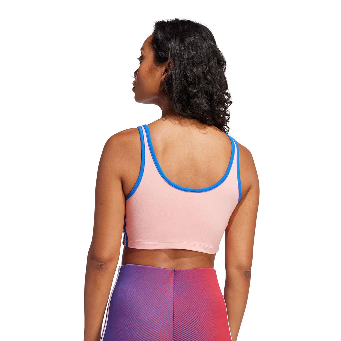 Adidas Originals 3S Bra Top Semi Pink Spark/Blue  - JP2293