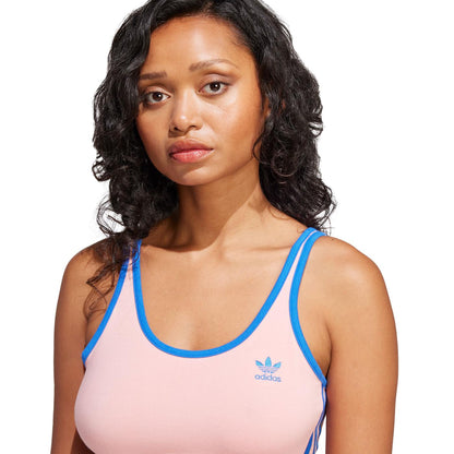 Adidas Originals 3S Bra Top Semi Pink Spark/Blue  - JP2293