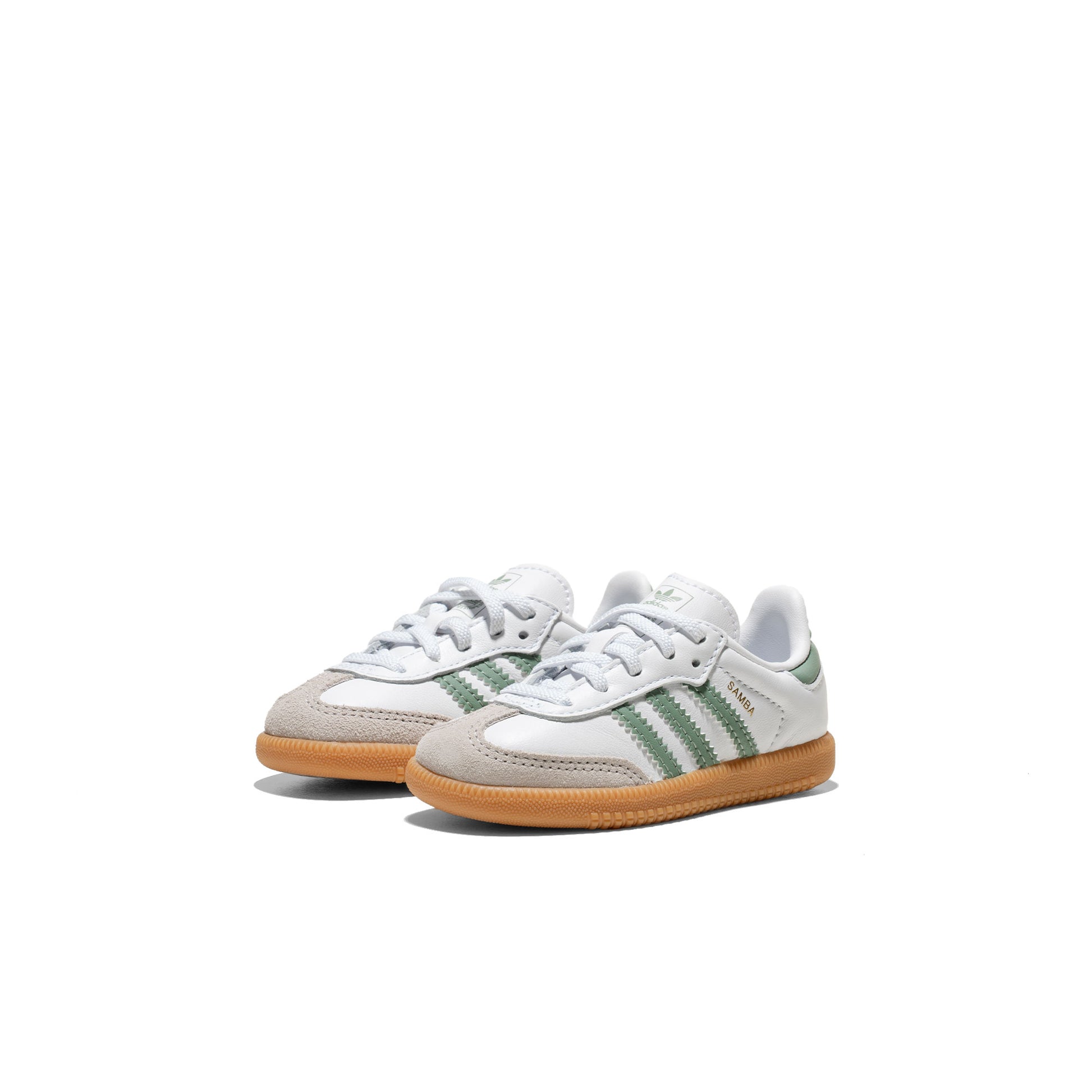 Adidas Originals Samba OG EL I Ftwr White/Silver Green/Gum  - JP5487