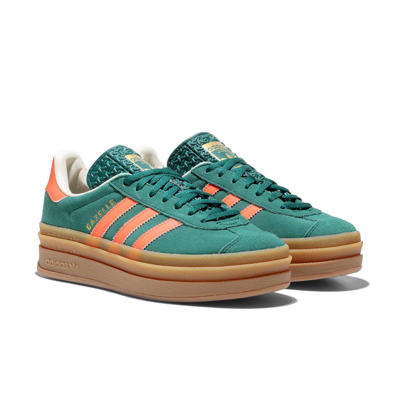 Adidas Originals Gazelle Bold J Collegiate Green/Coral  - JQ7408