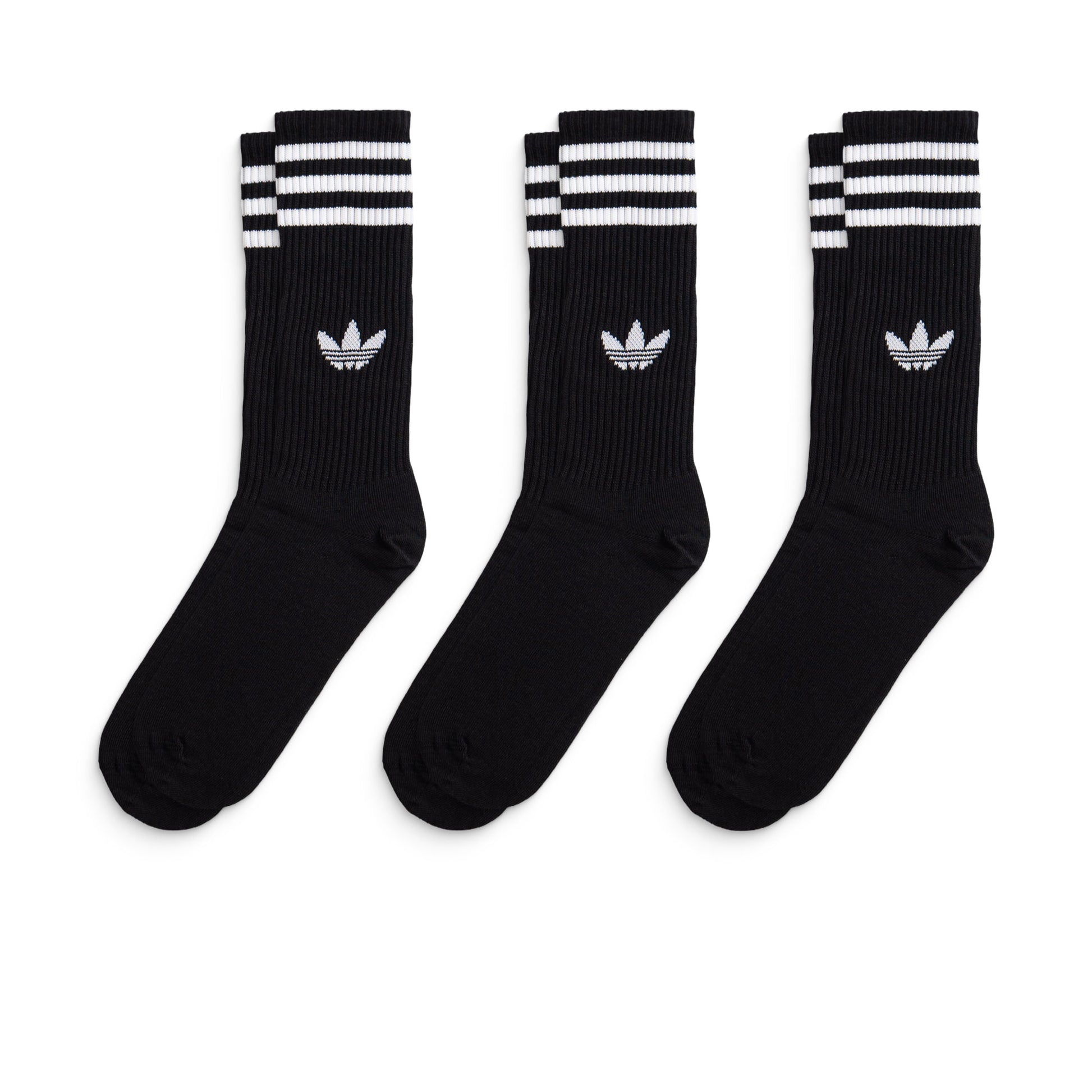 Adidas Originals 3S High Crew S 3Pairs Black/Black/Black  - JV7417