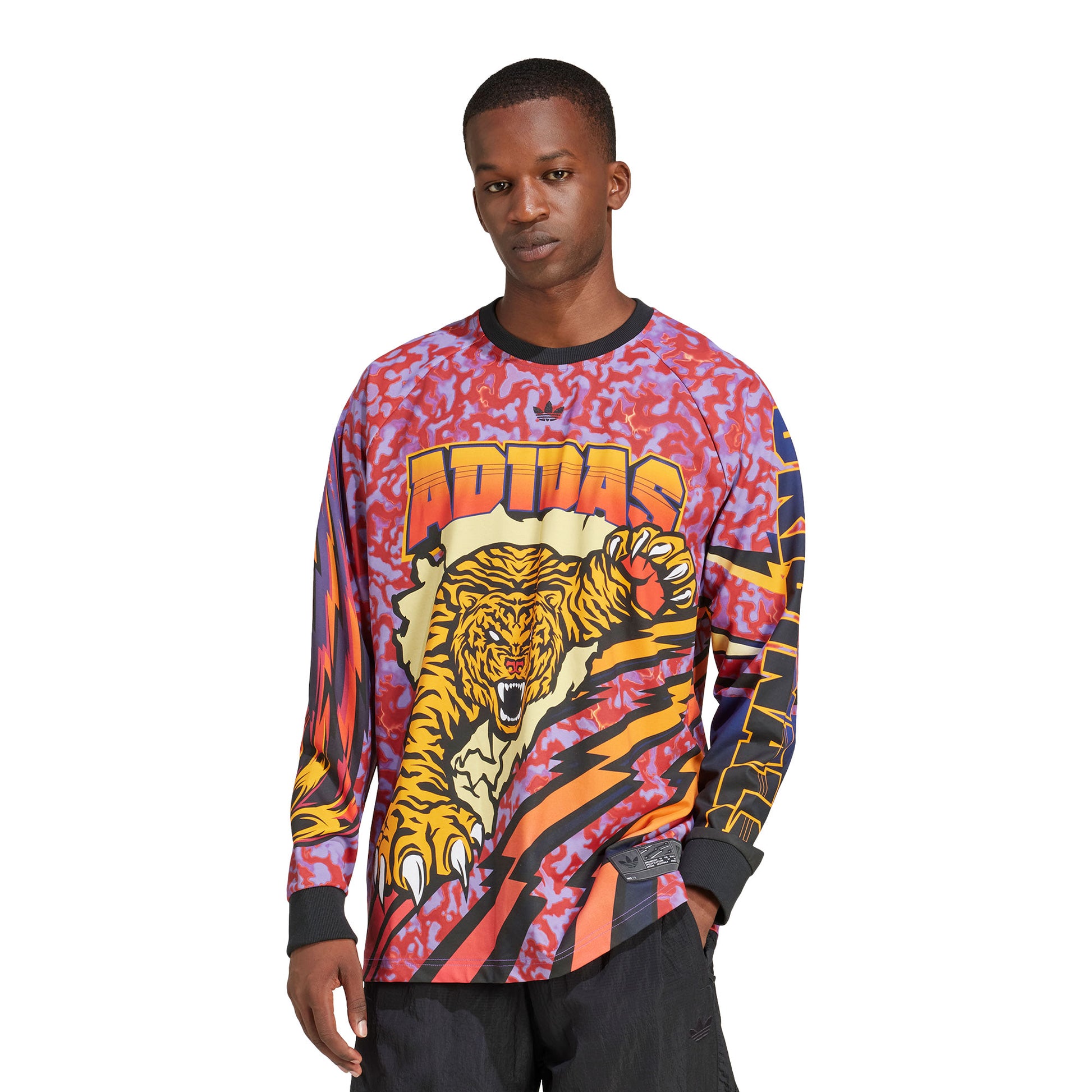 Adidas Originals Graphic LS Tee Better Scarlet/Energy Ink  - JX1702