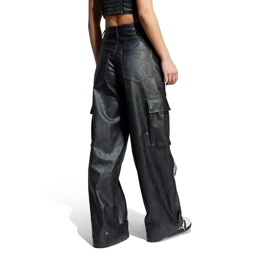 Adidas Originals Faux Leather Pant Black  - JX9226