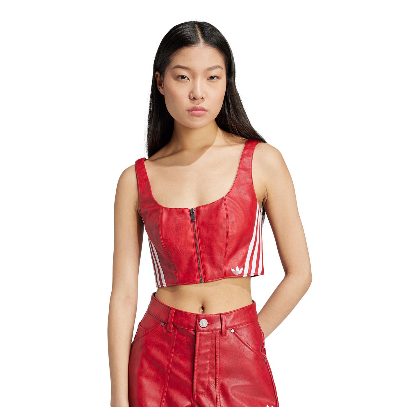 Adidas Originals Faux Leather Top Better Scarlet  - JY6310