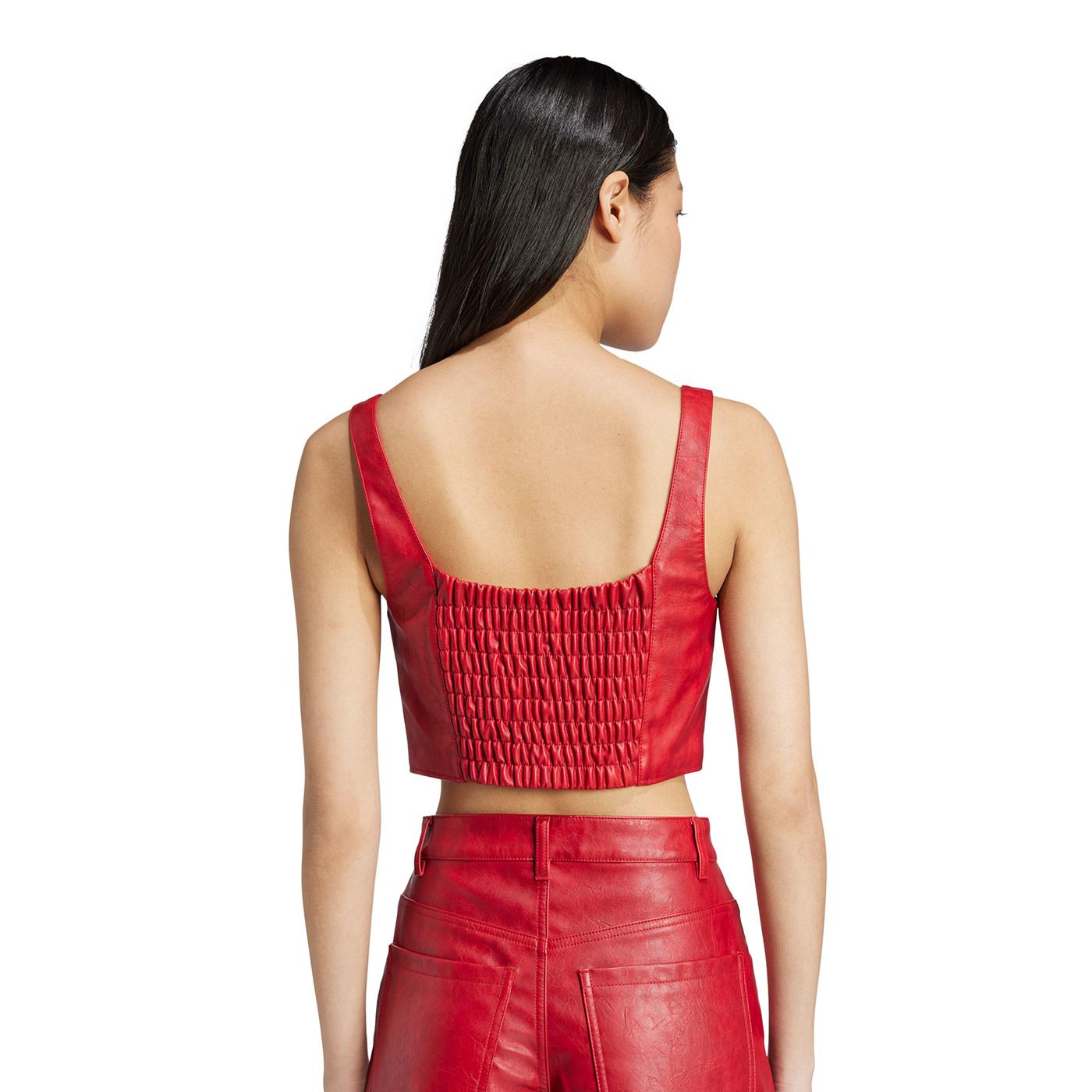 Adidas Originals Faux Leather Top Better Scarlet  - JY6310