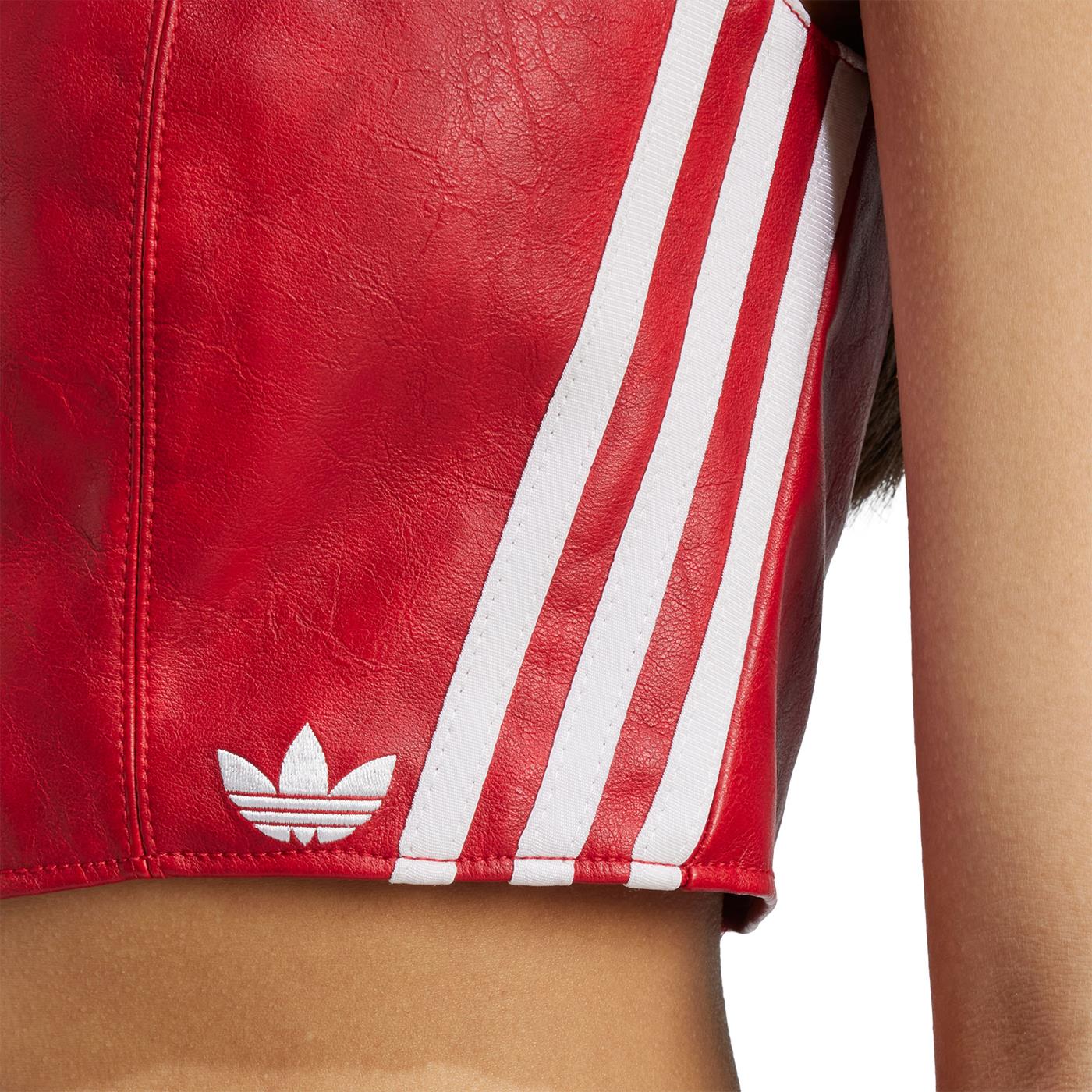 Adidas Originals Faux Leather Top Better Scarlet  - JY6310