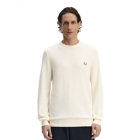 Fred Perry Pique Stitch Jumper Ecru  - K1309-560