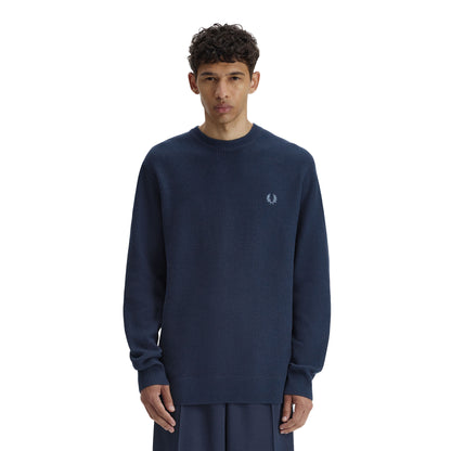 Fred Perry Textured Jumper Tennis Blue  - K2318-X86