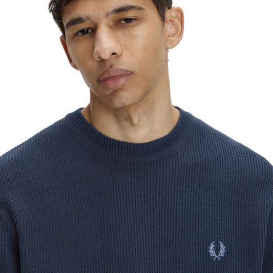 Fred Perry Textured Jumper Tennis Blue  - K2318-X86