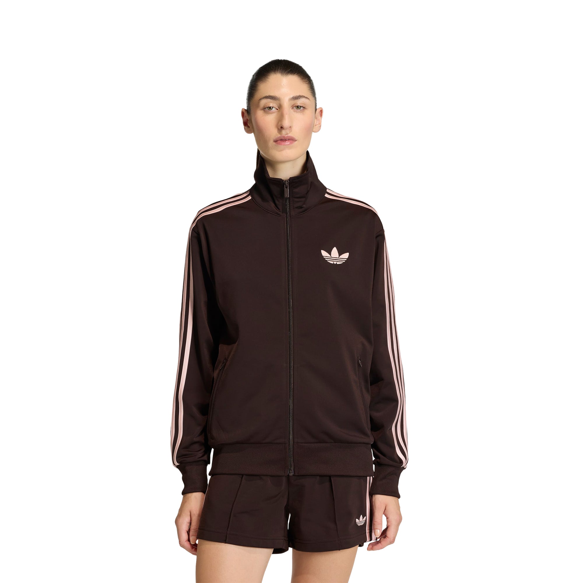THEREDTHREAD♡flame zip knit tops♡brown adidas Firebird TT Loose Women | XTREME