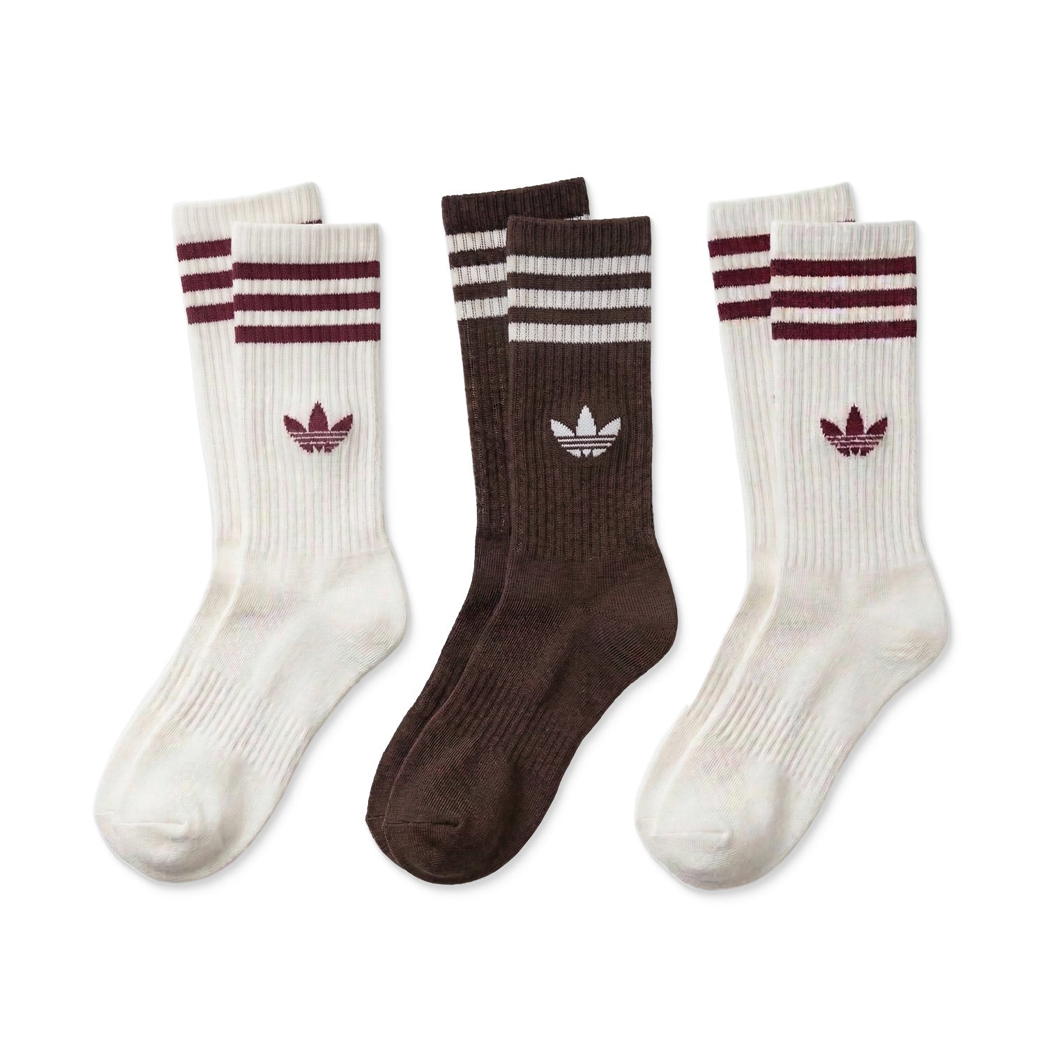 Adidas Originals 3S Crew S 3P Off White/Aurora Coffee  - KD8253