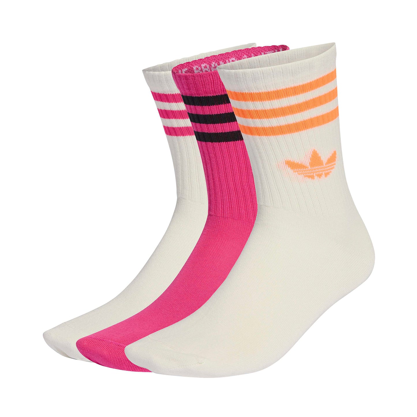 Adidas Originals 3S Crew S 3P Off White/Shock Pink  - KD8254