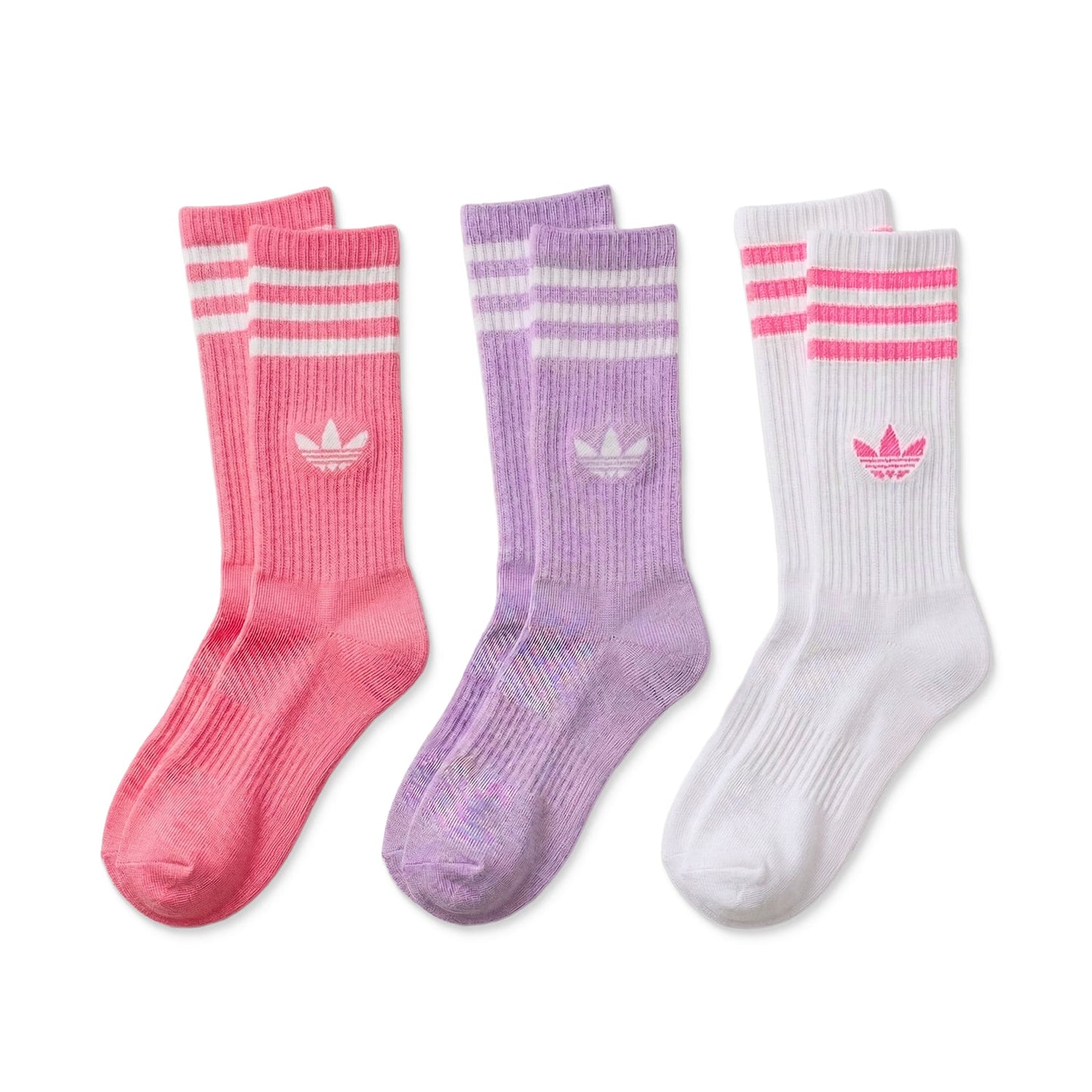 Adidas Originals 3S Crew S 6P Kids White/Pink Fusion/Plum  - KD8425