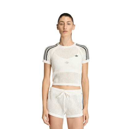 Adidas Originals Crochet Tee Off White  - KE0200
