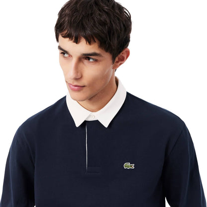 Lacoste Relaxed Rugby Shirt Shadow Navy  - KH0826-MXQ