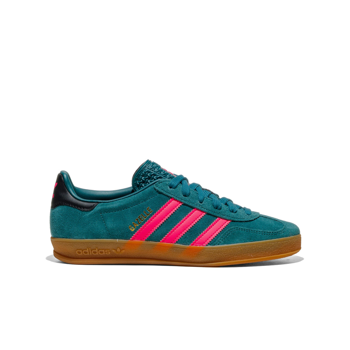 Adidas Originals Gazelle Indoor J Rich Green/Lucid Pink/Gold  - KJ2290