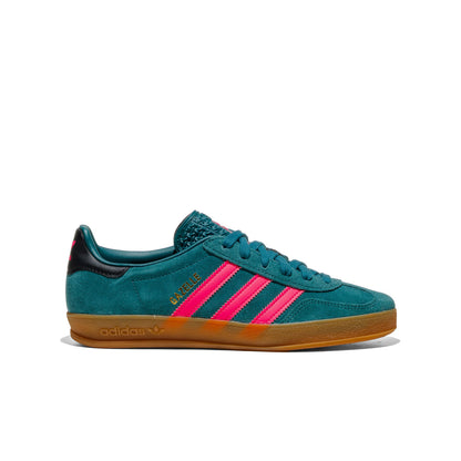 Adidas Originals Gazelle Indoor J Rich Green/Lucid Pink/Gold  - KJ2290