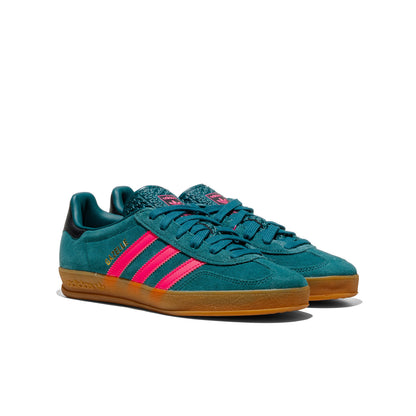 Adidas Originals Gazelle Indoor J Rich Green/Lucid Pink/Gold  - KJ2290