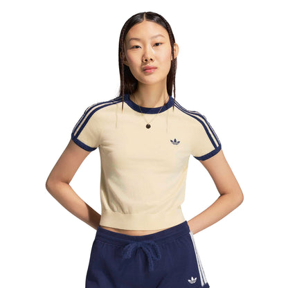 Adidas Originals Knit Tee Warm Vanilla/Night Indigo  - KS7376