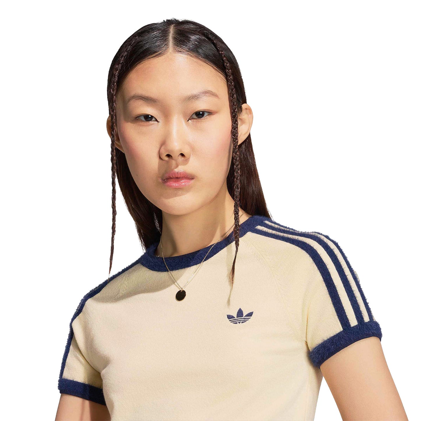 Adidas Originals Knit Tee Warm Vanilla/Night Indigo  - KS7376