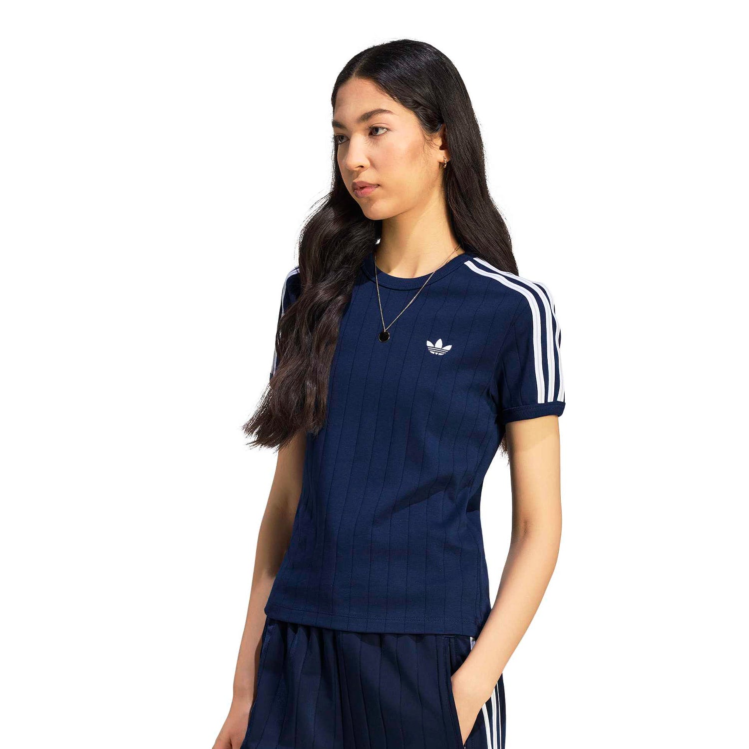 Adidas Originals PStripe SS Tee Night Indigo/White/Grey Two  - KS9992