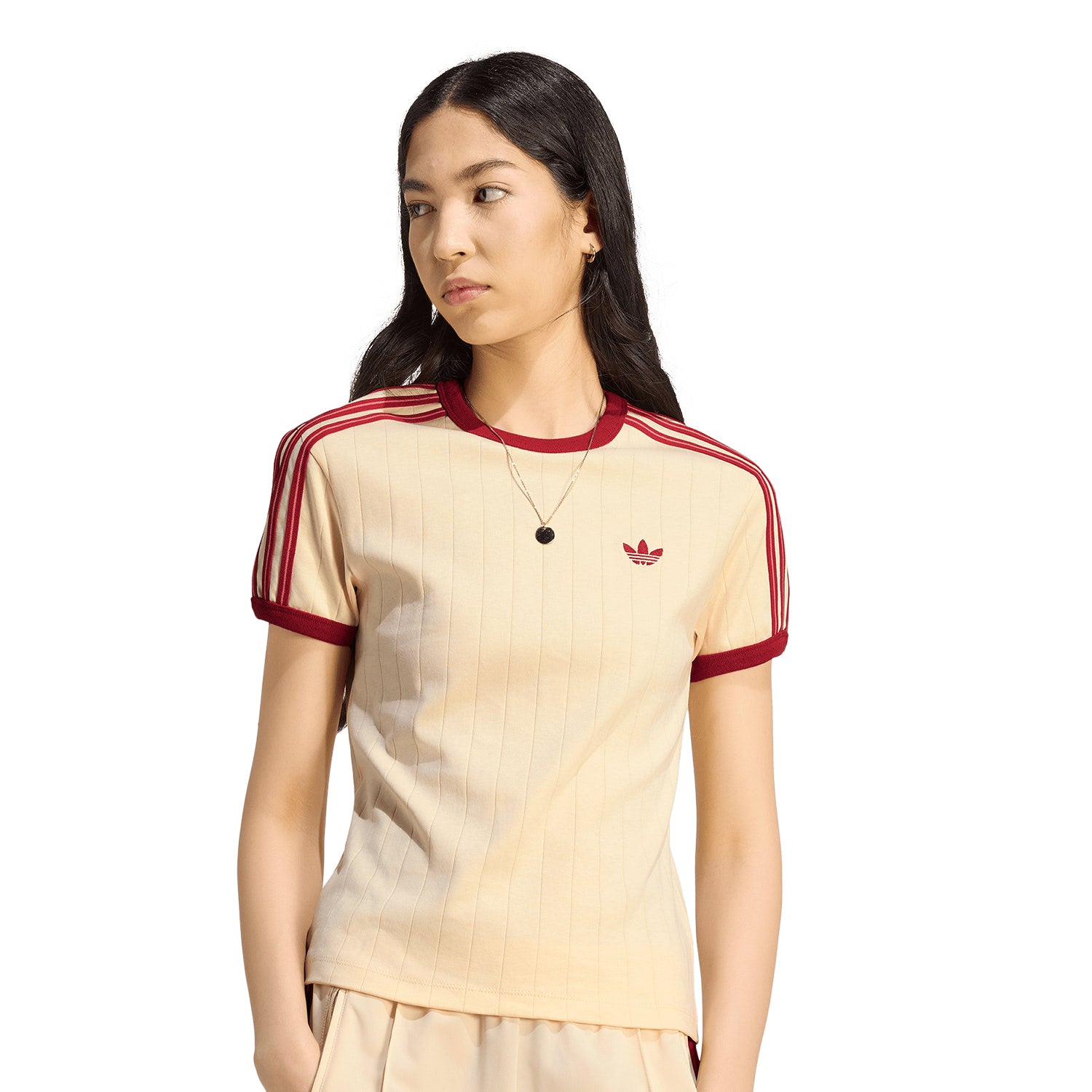 Adidas Originals PStripe SS Tee Warm Vanilla  - KS9994