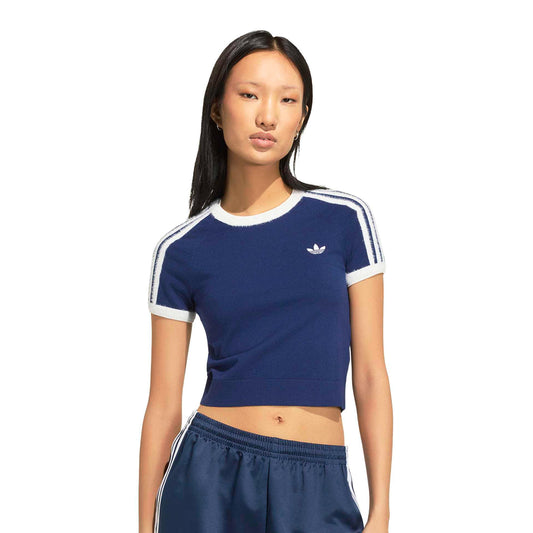Adidas Originals Knit Tee Dark Blue/White  - KW2606
