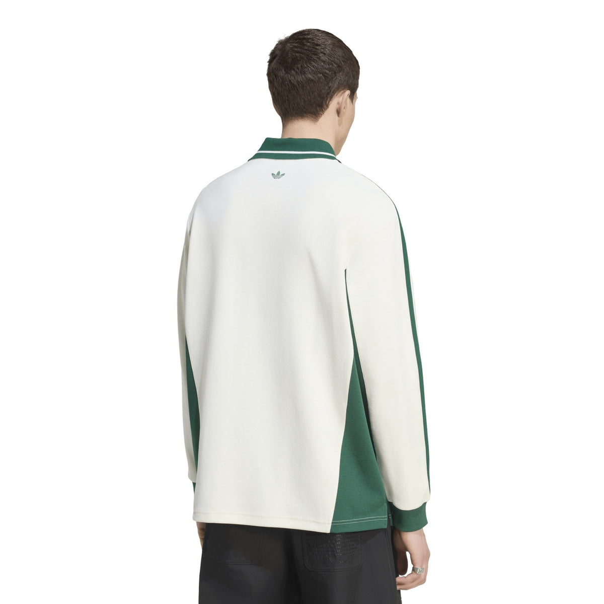 Adidas Originals Polo LS Off White/Dark Green  - KW5688