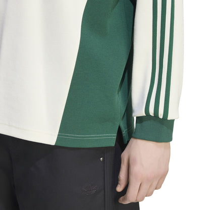 Adidas Originals Polo LS Off White/Dark Green  - KW5688
