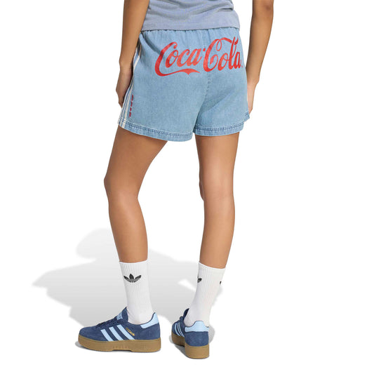 Adidas Originals Coca-Cola Denim Shorts Light Blue  - KY7564