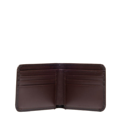 Fred Perry Burnished Leather Billfold Wallet Oxblood  - L5322-158