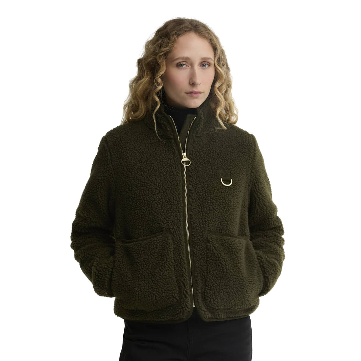 Barbour Elenora Casual Fleece Jacket Olive  - LCA0427OL51