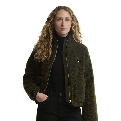 Barbour Elenora Casual Fleece Jacket Olive  - LCA0427OL51