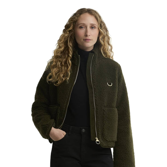Barbour Elenora Casual Fleece Jacket Olive  - LCA0427OL51