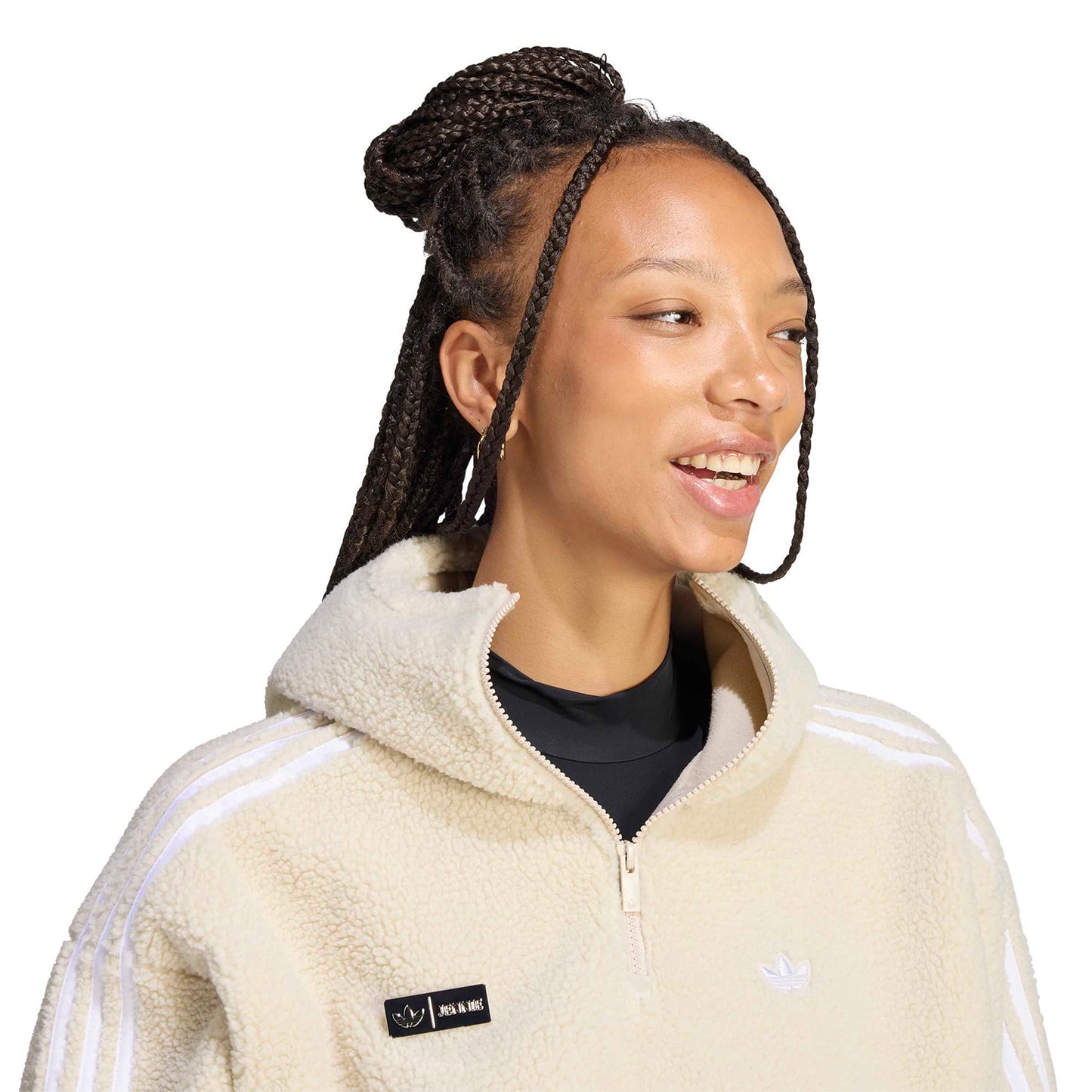 Adidas Originals x Jennie Hooded Fleece Jkt Clear Brown  - LD4967