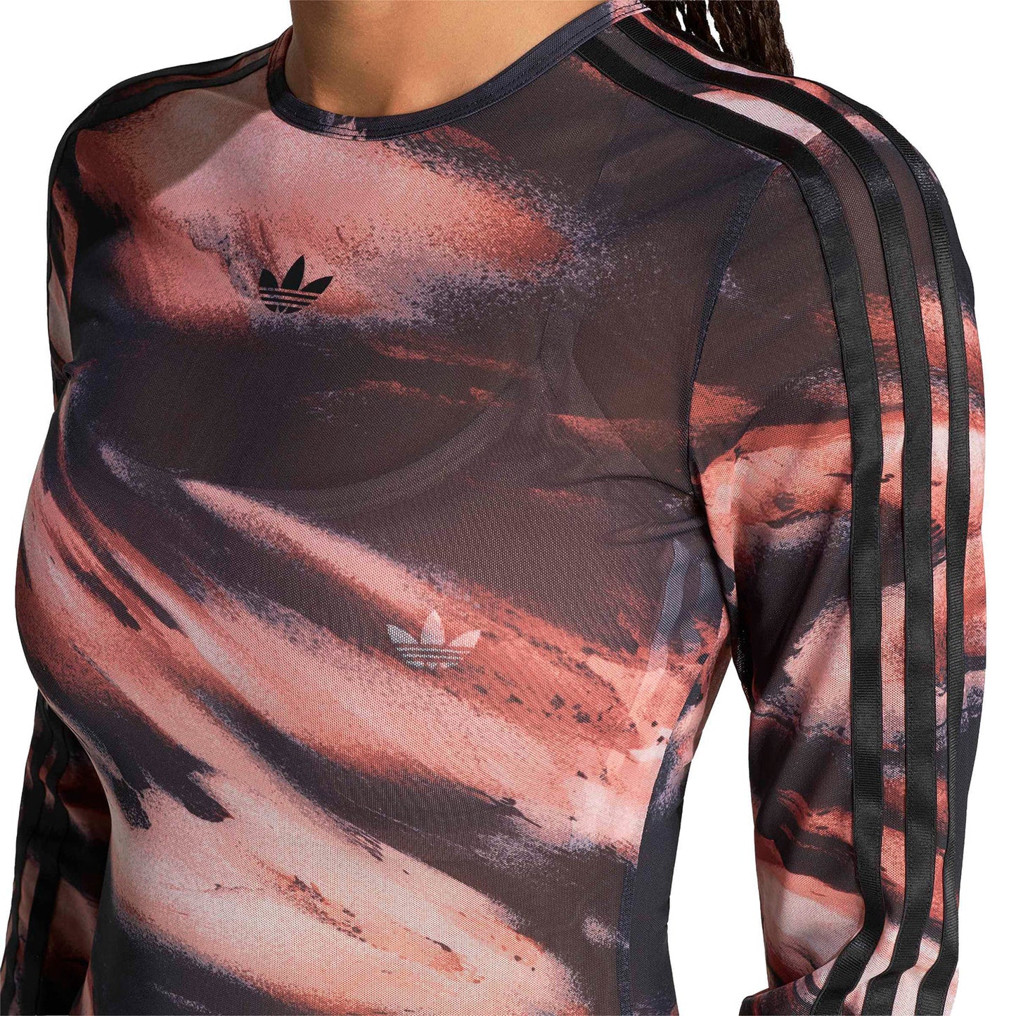 Adidas Originals AOP Mesh Tee Vermillion/Crystal Linen  - LE8316