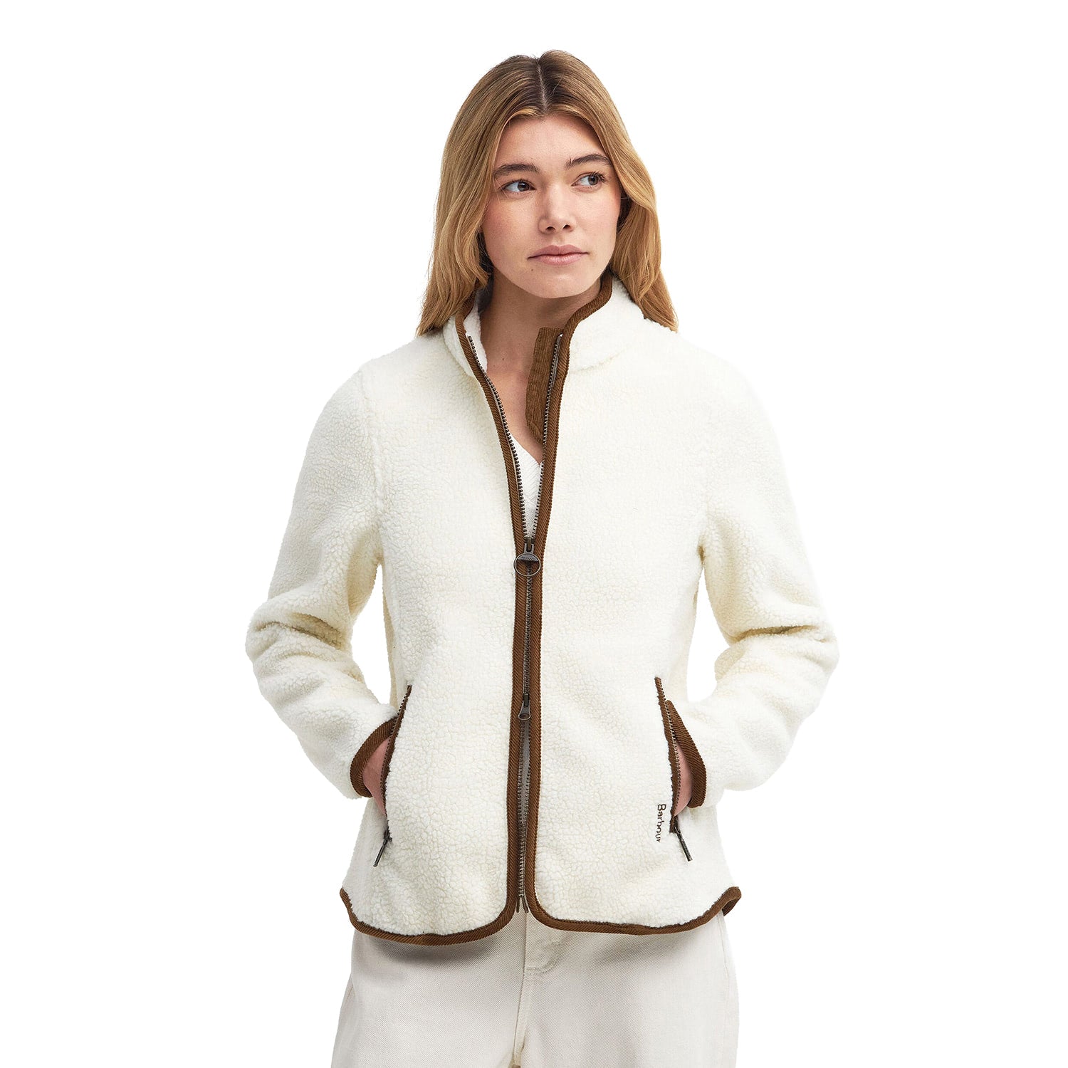 Barbour Lavenham Fleece Winter Pearl/Classic  - LFL0056CR11