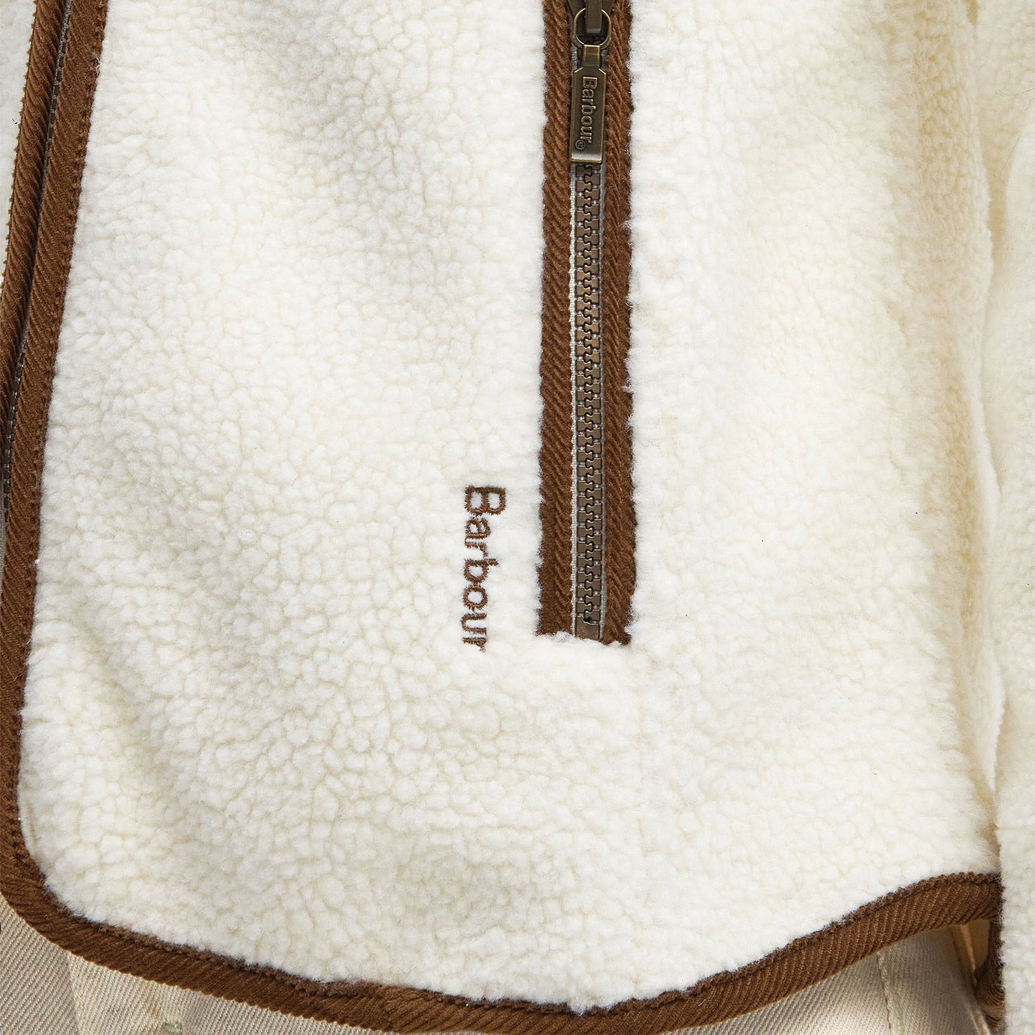 Barbour Lavenham Fleece Winter Pearl/Classic  - LFL0056CR11