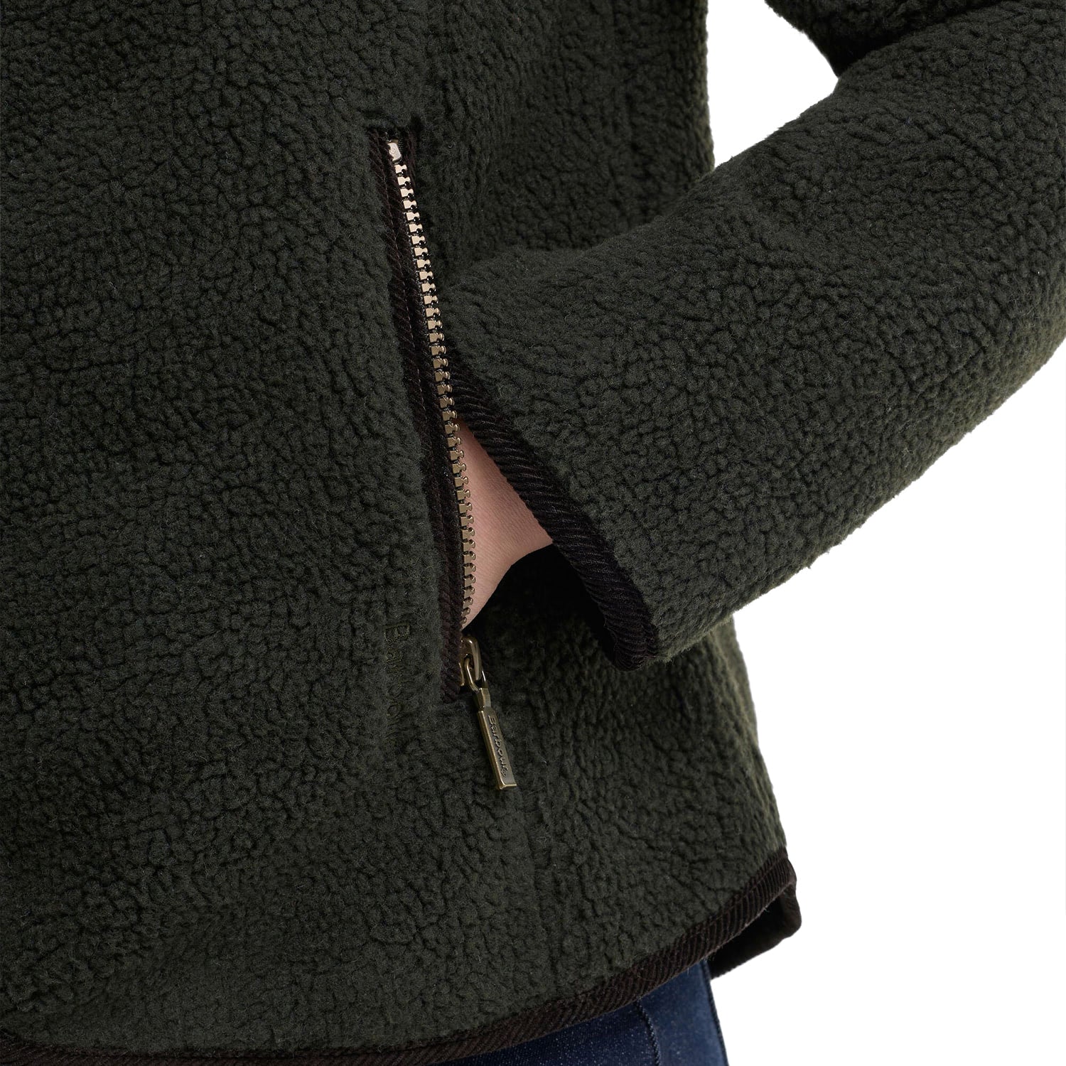 Barbour Laven Fleece Olive/Classic  - LFL0056SG71