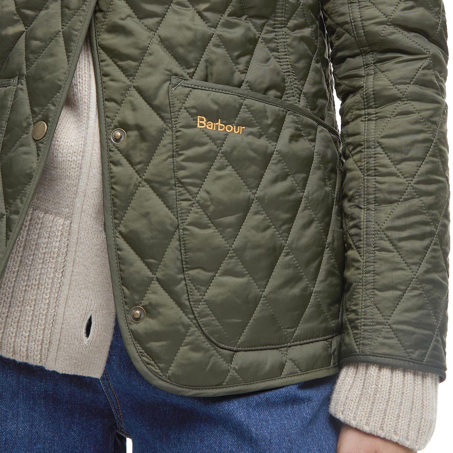 Barbour Annandale Quilted Jacket Olive  - LQU0475OL91
