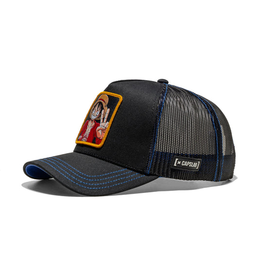 Capslab One Piece Luffy Trucker Cap Black  - LUF1