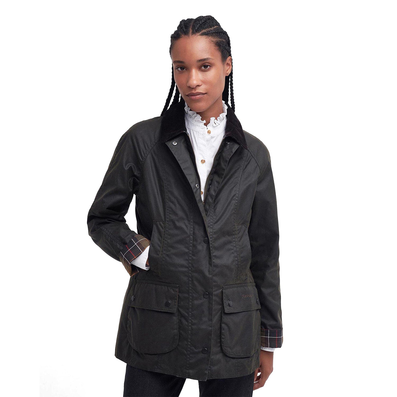 Barbour Classic Beadnell Wax Jacket Olive  - LWX0668OL71
