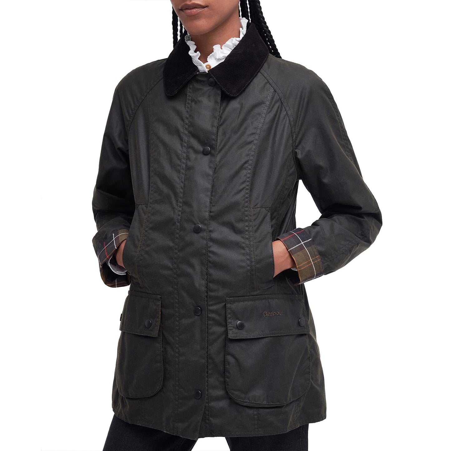 Barbour Classic Beadnell Wax Jacket Olive  - LWX0668OL71