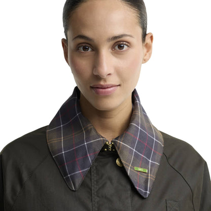 Barbour Icons Tartan Collar Spey Wax Jacket Olive/Classic  - LWX1581OL71