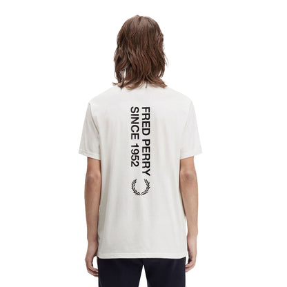 Fred Perry Bold Branding T-Shirt Snow White  - M1303-129