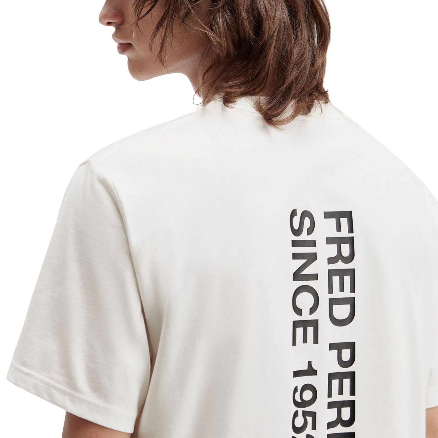 Fred Perry Bold Branding T-Shirt Snow White  - M1303-129