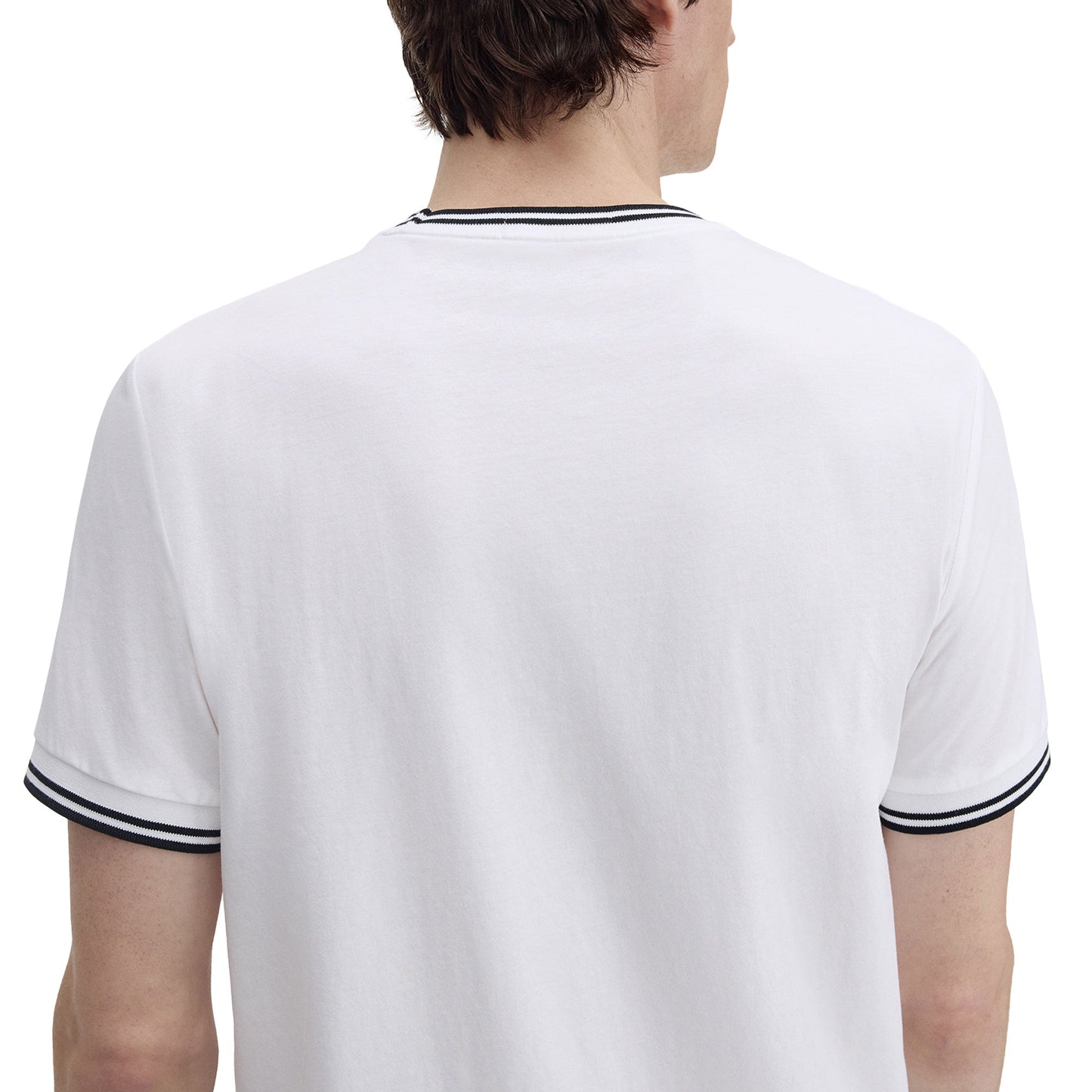 Camiseta Fred Perry con ribete doble blanca