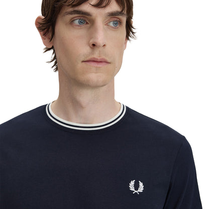 Fred Perry Twin Tipped T-Shirt Navy
