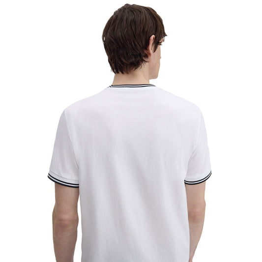 Fred Perry Twin Tipped T-Shirt White  - M1588V-100